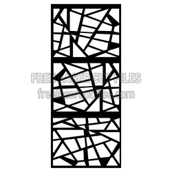 Geometric Decorative Wall Screen Pattern, Laser Ready