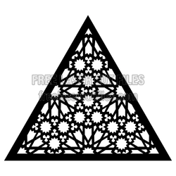 Intricate Triangle Mandala Decorative Pattern, Laser Ready