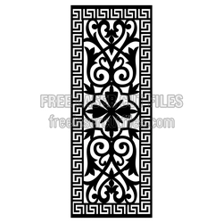 Ornamental Door Panel Screen Pattern Ready to Cut