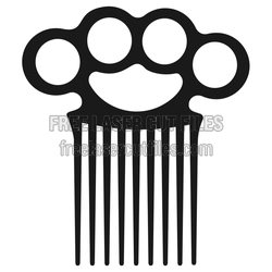 Palm Knuckle Beard Comb Laser Cut File, Ready to Cut
