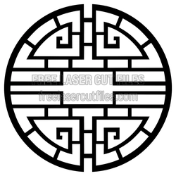 Round Geometric Mandala Pattern Laser Cut Design