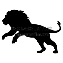 Running Lion Silhouette Laser Cut File, Ready to Cut