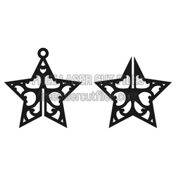 3D Christmas Star Ornament Laser Cut File, Ready to Cut