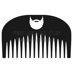 Beard Comb Laser Cut File, Free Hair Grooming Template