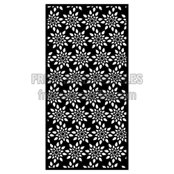 Floral Laser Cut Door Screen Pattern, Decorative Panel
