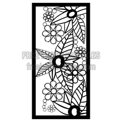 Floral Pattern Panel Free Laser Cut Decorative Design
