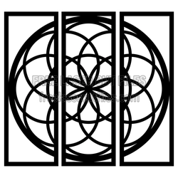 Geometric Mandala Panel SVG for Laser Cutting
