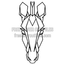 Geometric Polygon Giraffe Laser Cut File, Ready to Cut