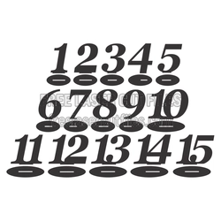 Laser Cut Number Stencils 1-15, Ready to Cut