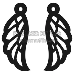 Leaf Cutout Earrings Laser Cut File, Elegant Dangle Design