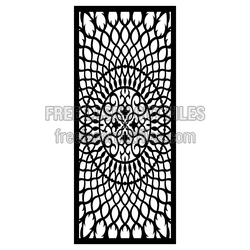 Ornamental Decorative Door Panel Laser Cut Screen File