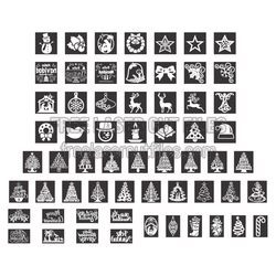 Christmas Ornament Stencil Set for Laser Cutting