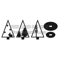Christmas Tree 3mm Layered Laser Cut File for DIY Decor