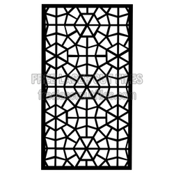 Decorative Geometric Door Screen Panel Laser Cut File