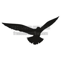 Flying Dove Bird Silhouette Laser Cut File