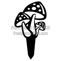Mushroom Garden Stake Laser Cut File, Ready to Cut