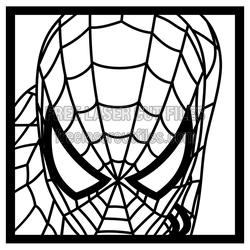 Spider-Man Mask Clipart Laser Cut Design
