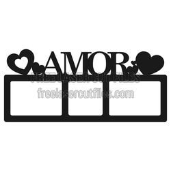 Amor Heart Photo Frame SVG, Free Laser Cut Gift Design