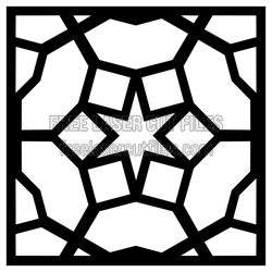 Geometric Ornamental Panel Ready to Cut Decorative Pattern