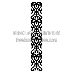 Ornamental Door Panel Pattern, Laser Ready Decorative Screen