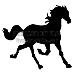 Running Horse Silhouette Laser Cut File, Ready to Cut