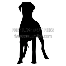 Standing Dog Silhouette Laser Cut File, Ready to Cut