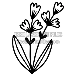 Wildflower Flower Clipart Laser Cut File, Ready to Cut
