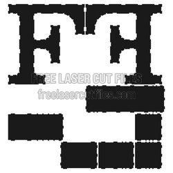 3D Letter F Laser Cut File for Freestanding Display
