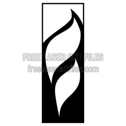 Modern Abstract Flame Panel Laser Cut File