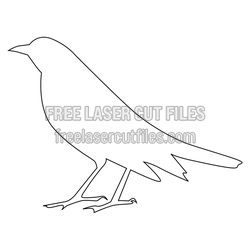 Raven Bird Laser Cut File, Ready to Cut Halloween Craft