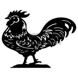 Rooster Silhouette Laser Cut File for Farm Decor