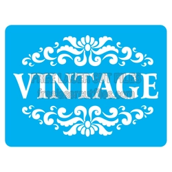 Vintage Ornamental Stencil Design for Laser Cutting