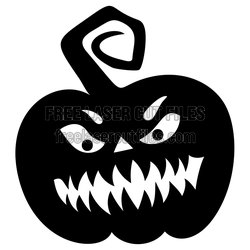 Angry Pumpkin Jack-o'-Lantern Laser Cut Design