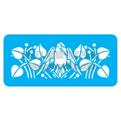 Decorative Bird and Leaves Stencil Ready to Cut Template