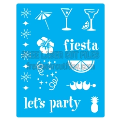 Fiesta Party Stencil Set for Laser Cutting and DIY Decor