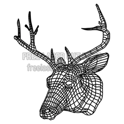 Geometric Deer Head Laser Cut File, Ready to Cut Decor