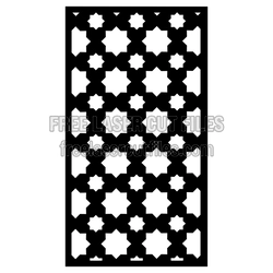 Geometric Star Lattice Screen Panel, Ready to Cut