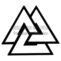 Geometric Triangles Wall Art Laser Cut Template