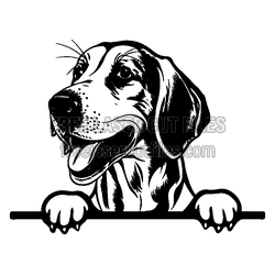 Happy Dog Peeking Laser Cut File for Dog Lovers