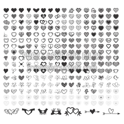 Heart Stencil Collection for Laser Cutting, Ready to Cut