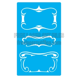 Ornamental Frame Stencil Set for Laser Cutting