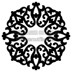 Ornamental Mandala Round Pattern Laser Cut Design