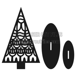 Christmas Mandala Tree Ornament Laser Cut File