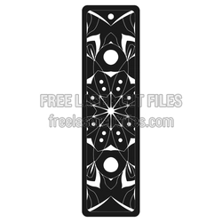Decorative Floral Bookmark Laser Cut File, Ready to Cut