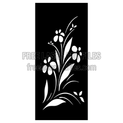 Floral Decorative Screen Panel Laser Cut Template