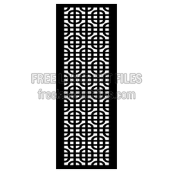 Geometric Door Panel Screen Pattern Ready to Cut