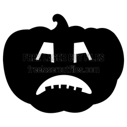 Halloween Pumpkin Face Silhouette Ready to Cut File