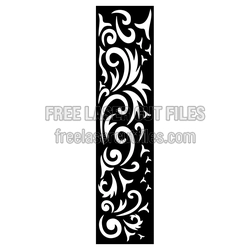 Ornamental Floral Screen Panel Template, Laser Ready Pattern