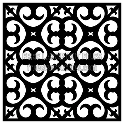 Ornamental Square Panel Pattern Ready to Cut