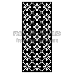 Decorative Floral Laser Cut Screen Panel Pattern
